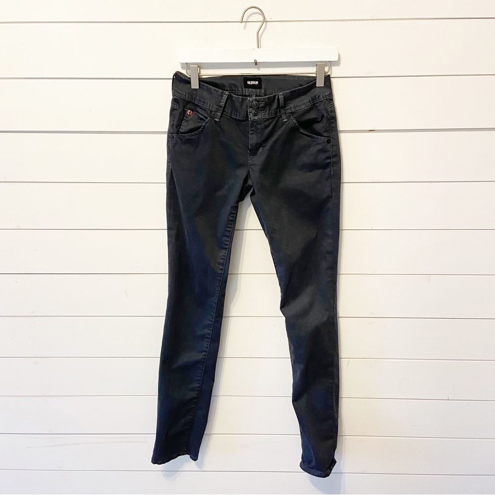 Hudson | Collin Flap Low Rise Skinny Jean Faded Black Size 26